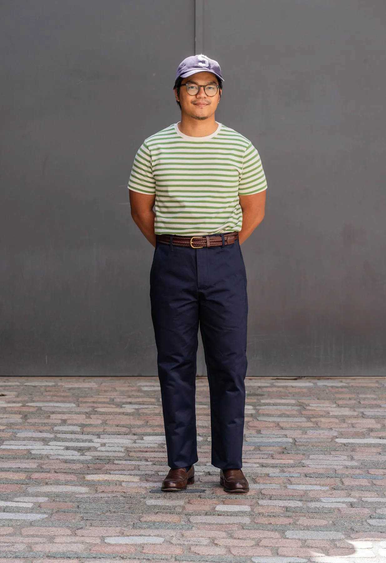 W12 Regular Straight Navy Japanese Twill Mens Chinos