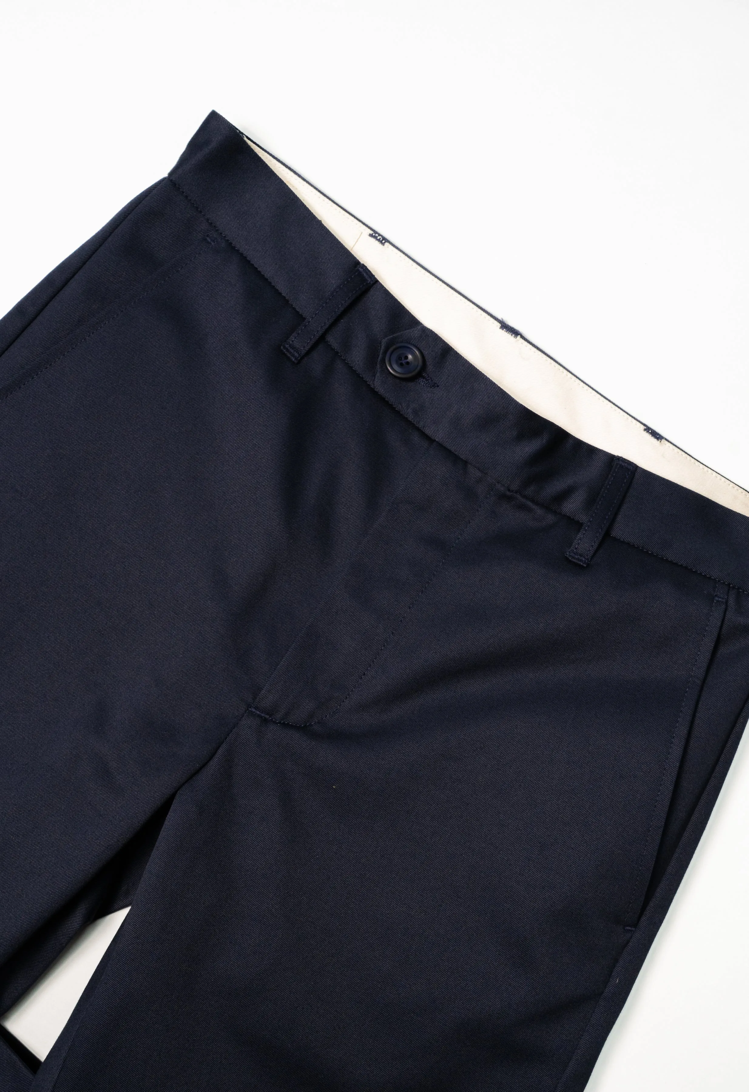 W12 Regular Straight Navy Japanese Twill Mens Chinos