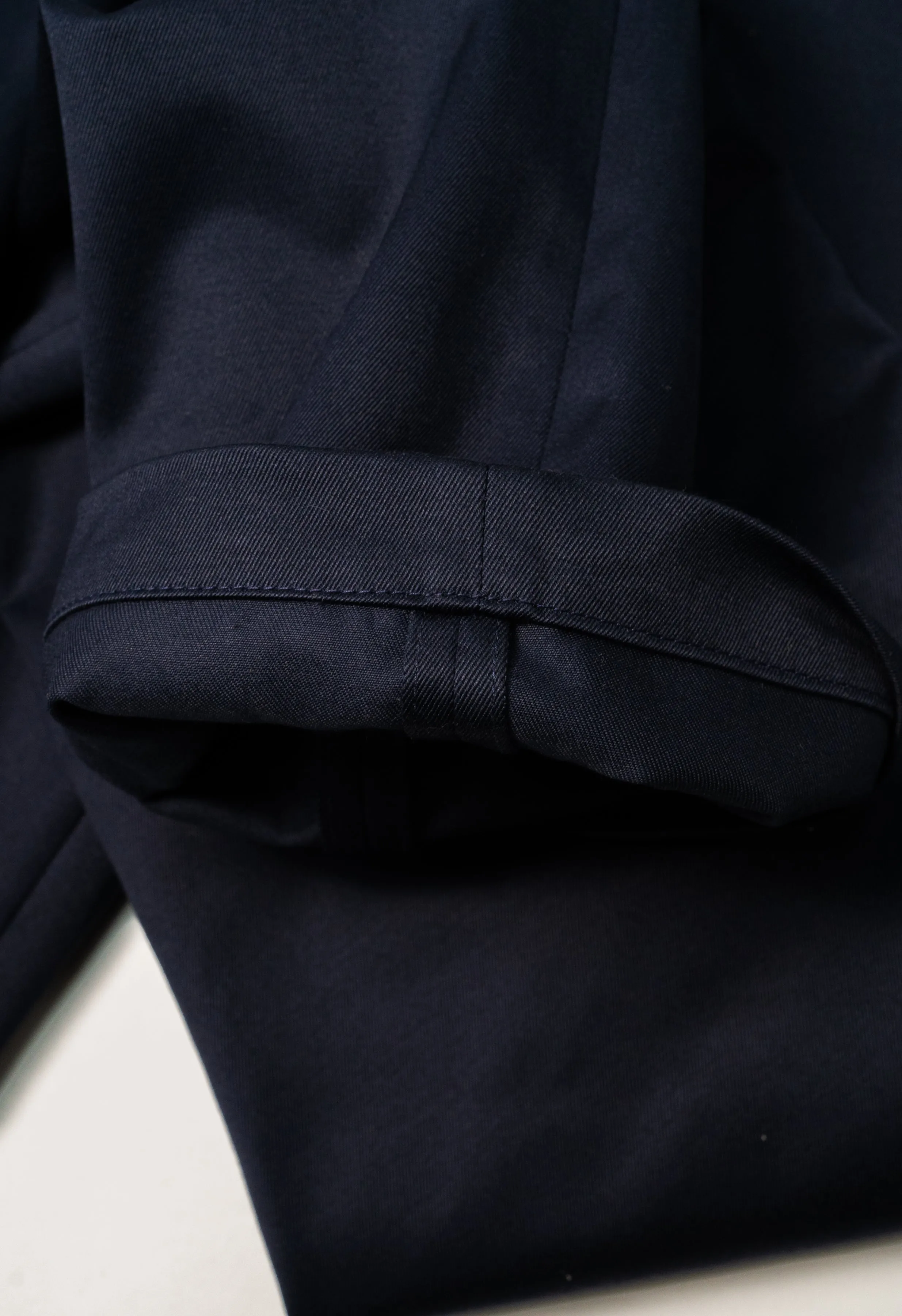 W12 Regular Straight Navy Japanese Twill Mens Chinos