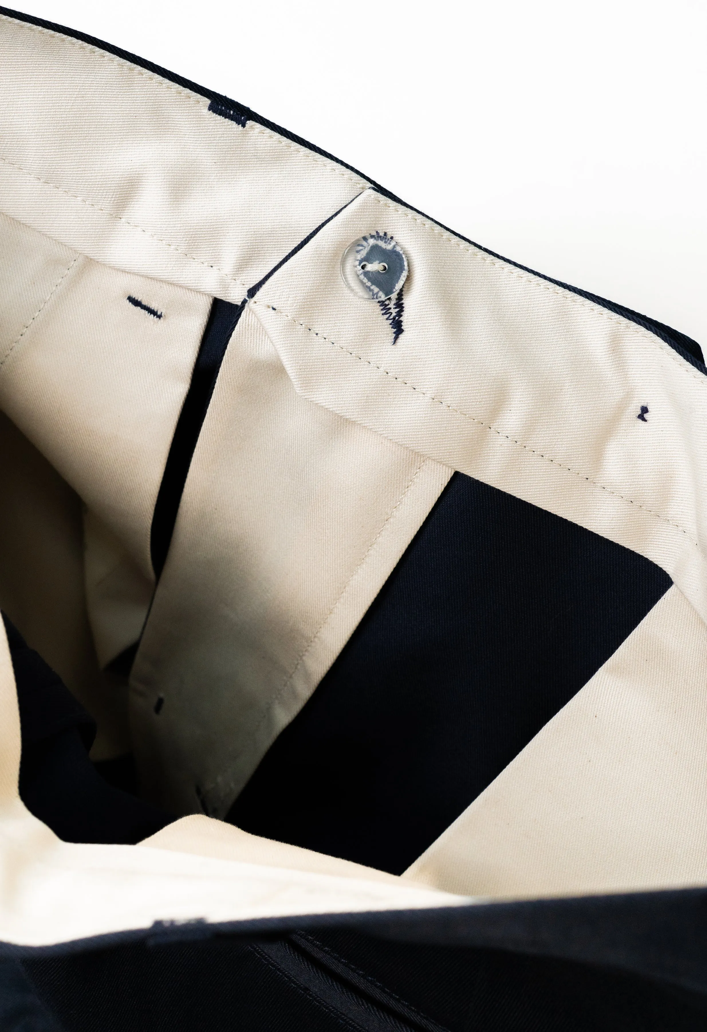 W12 Regular Straight Navy Japanese Twill Mens Chinos