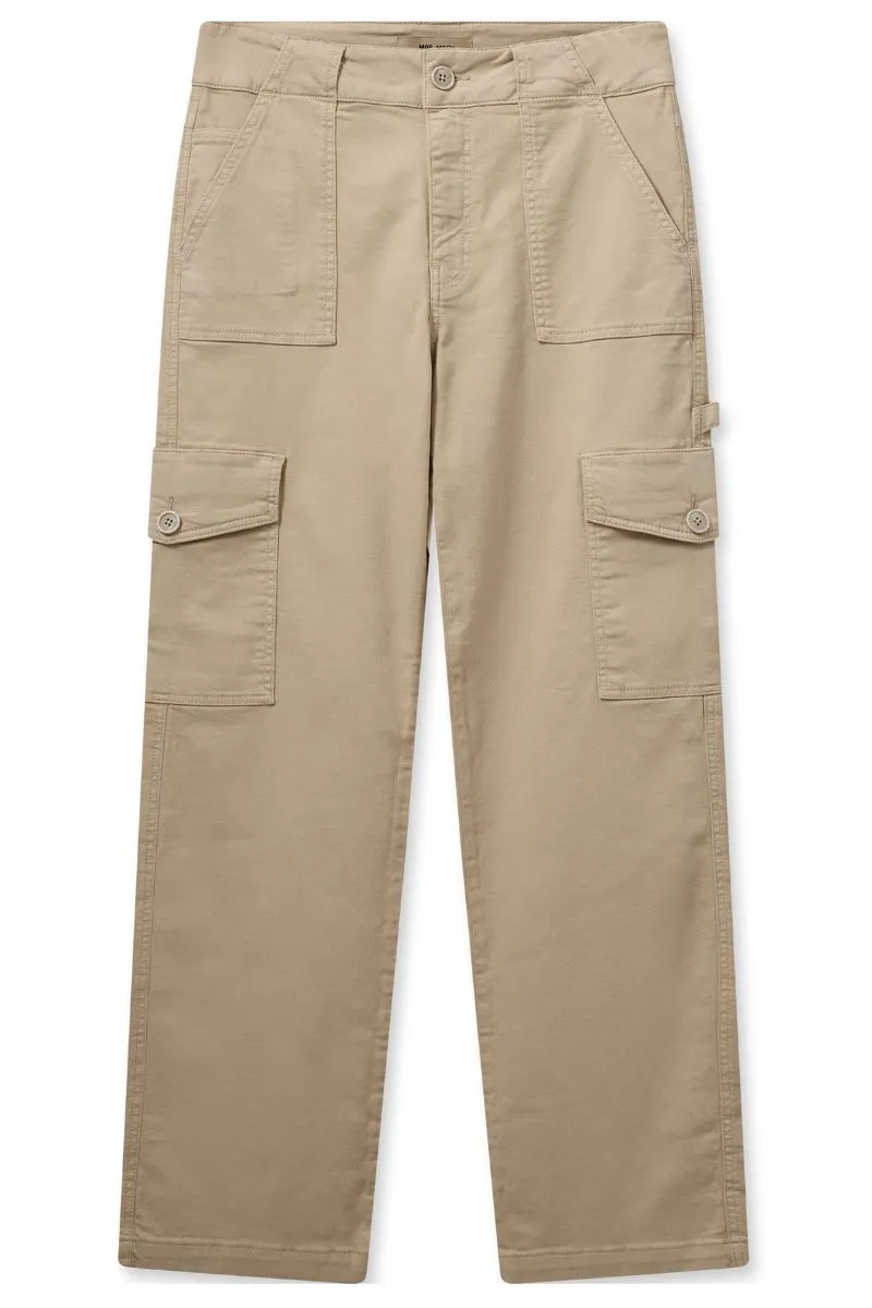 Weneta Molle Cargo Pant | Cement | Bukser fra Mos mosh