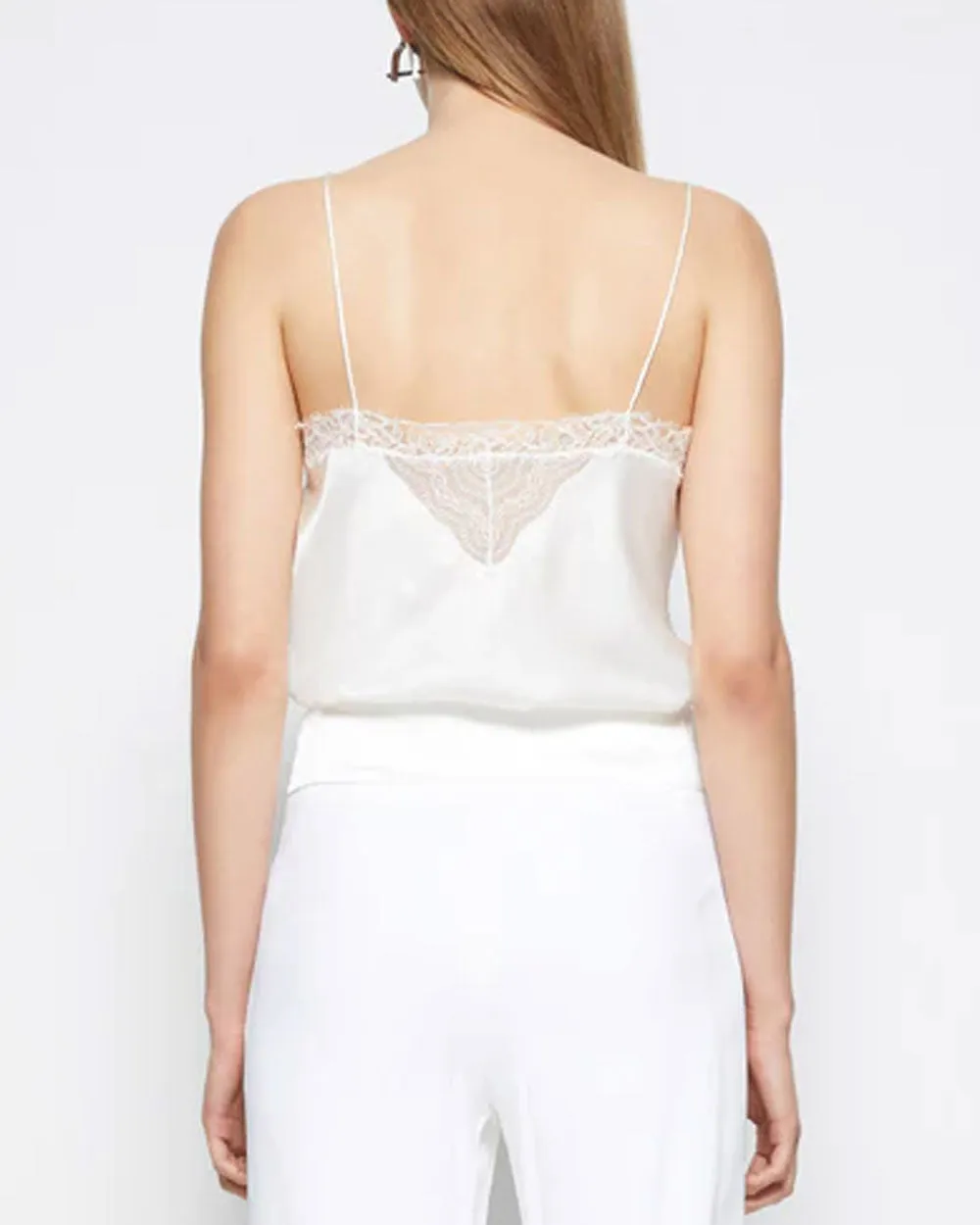 White Silk Lace Erika Cami