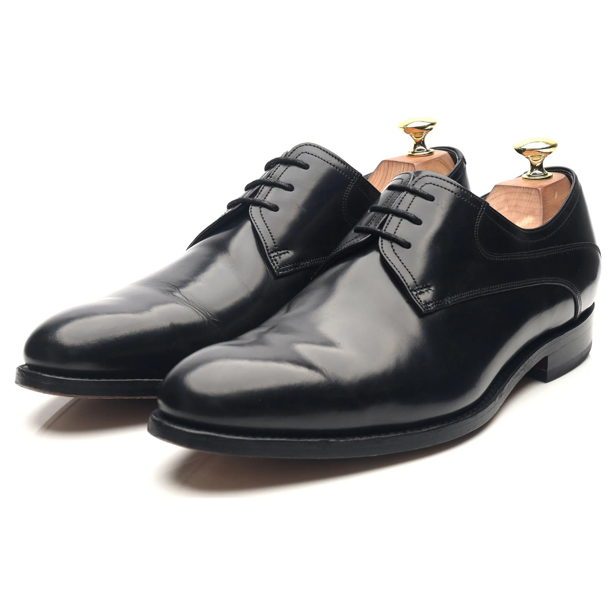 'Wickham' Black Leather Derby UK 8 G