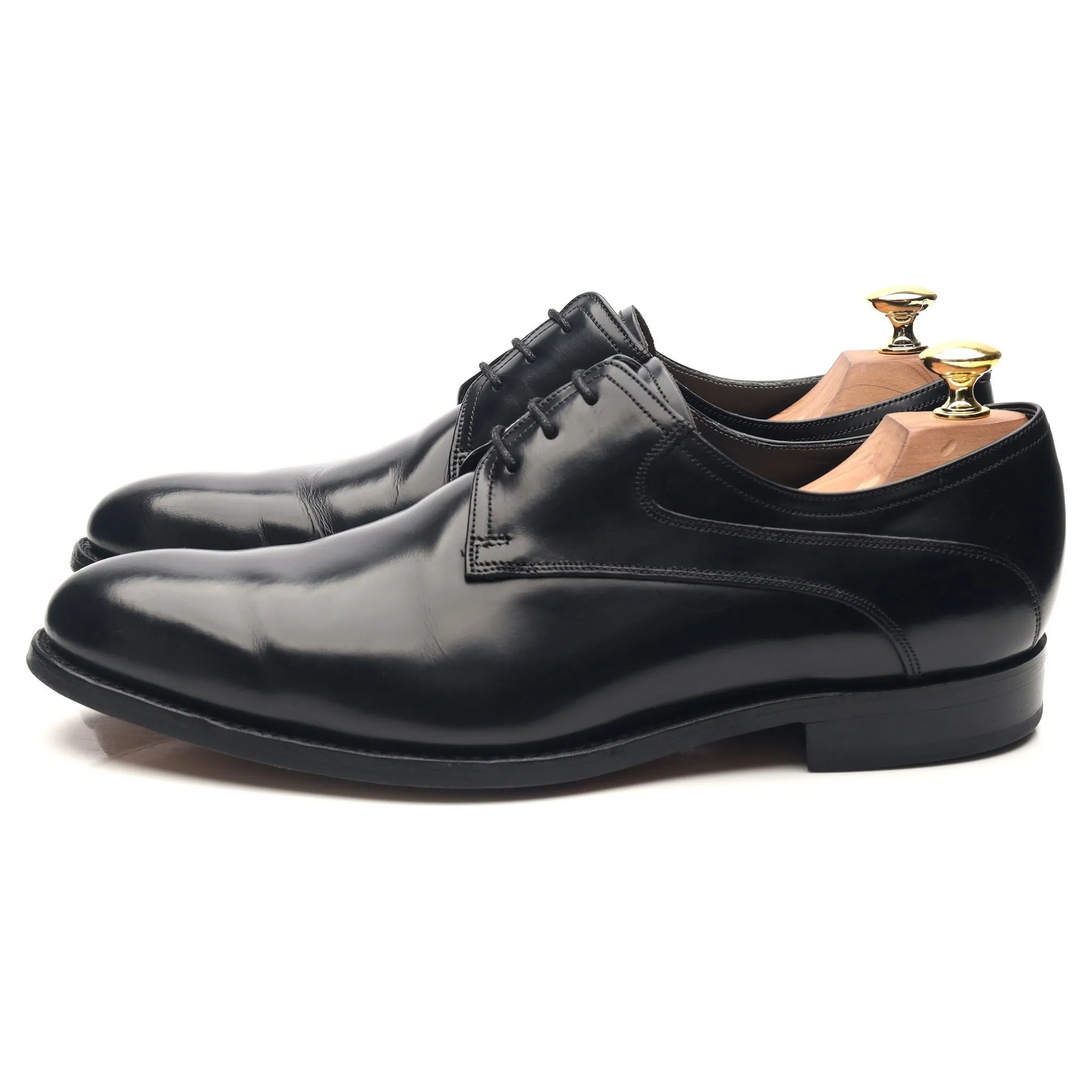 'Wickham' Black Leather Derby UK 8 G