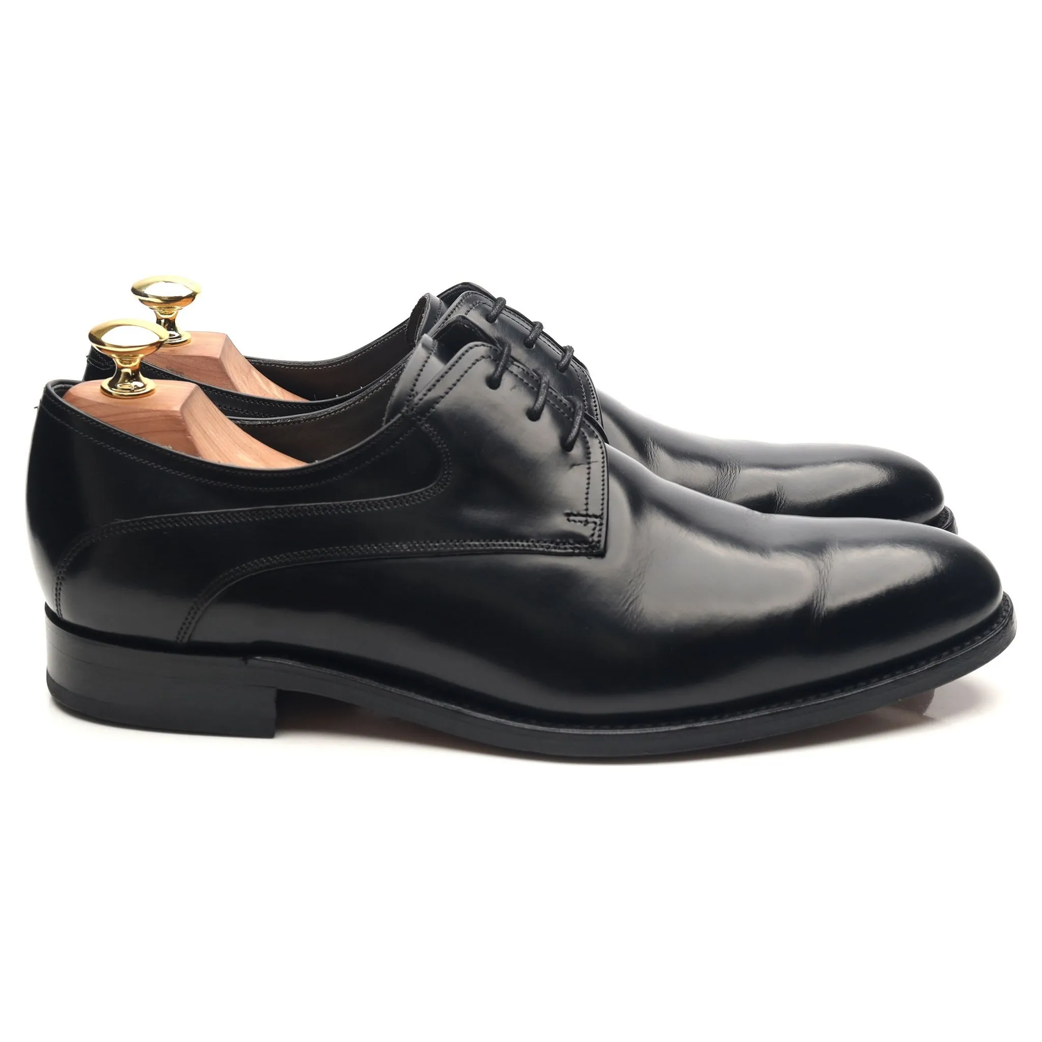 'Wickham' Black Leather Derby UK 8 G