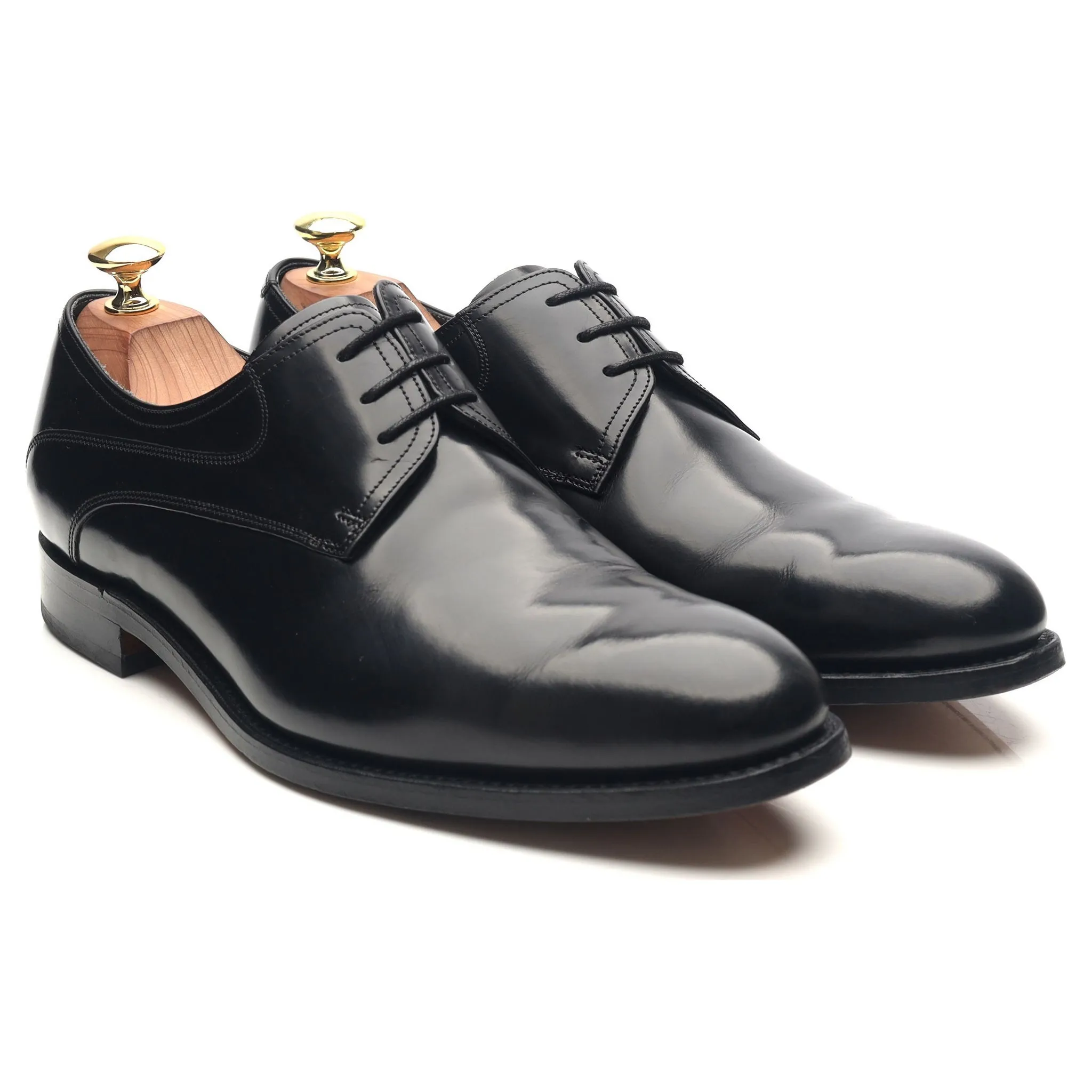 'Wickham' Black Leather Derby UK 8 G