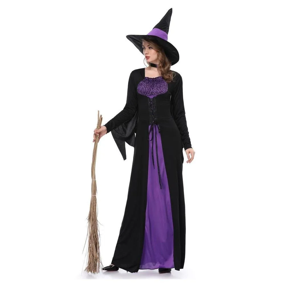 Witch Vampire Scary Purple Carnival Costume