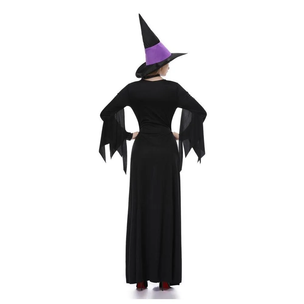 Witch Vampire Scary Purple Carnival Costume