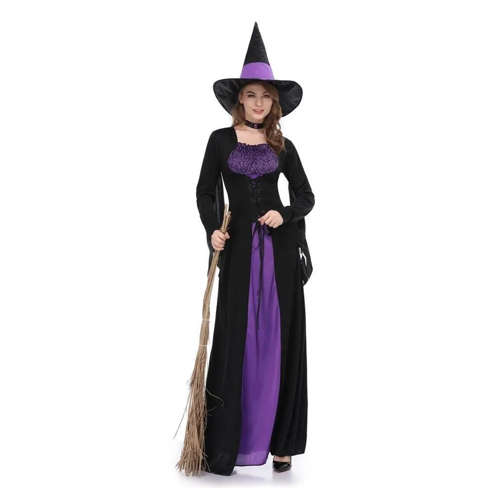 Witch Vampire Scary Purple Carnival Costume