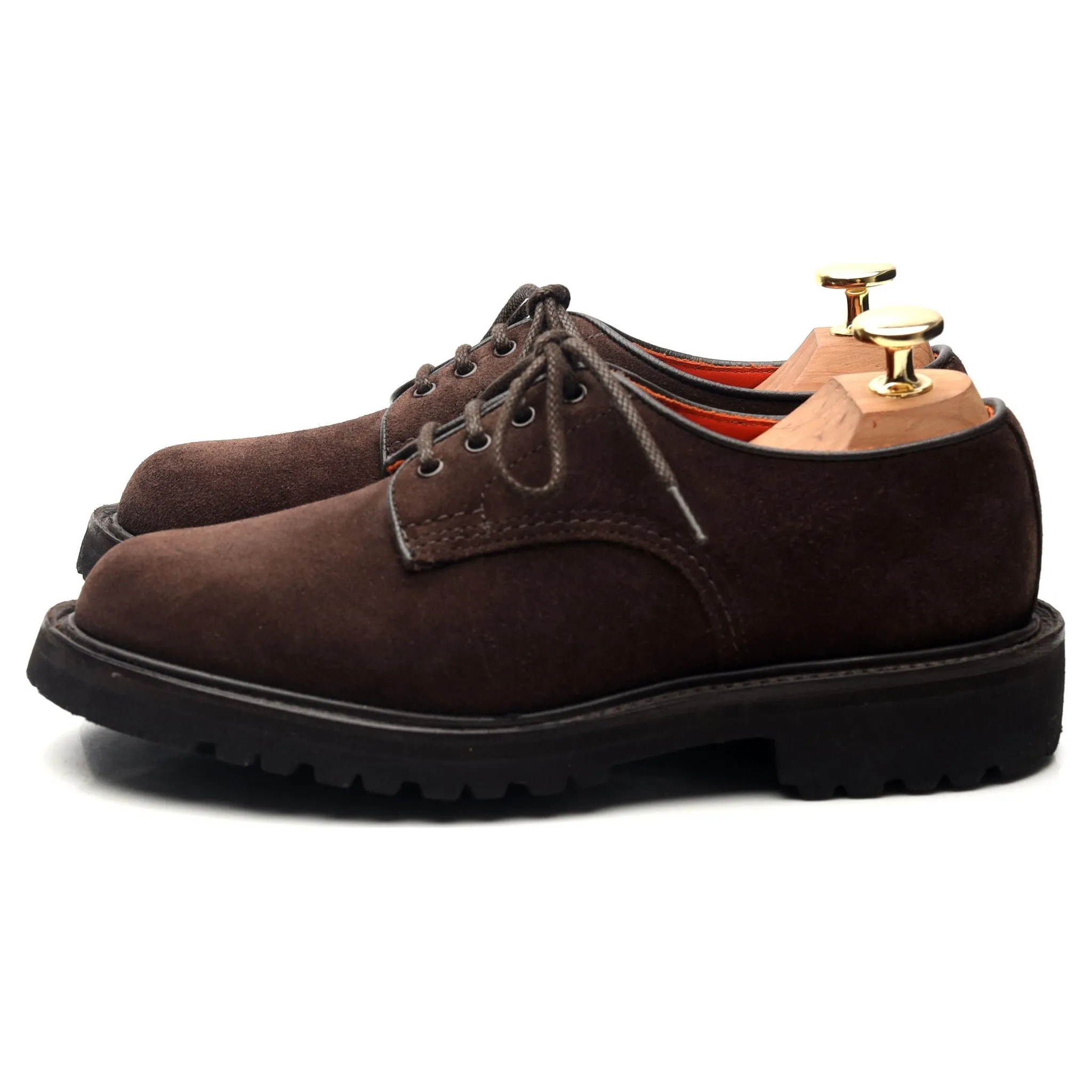 Women's 'Linda' Dark Brown Suede Derby UK 3