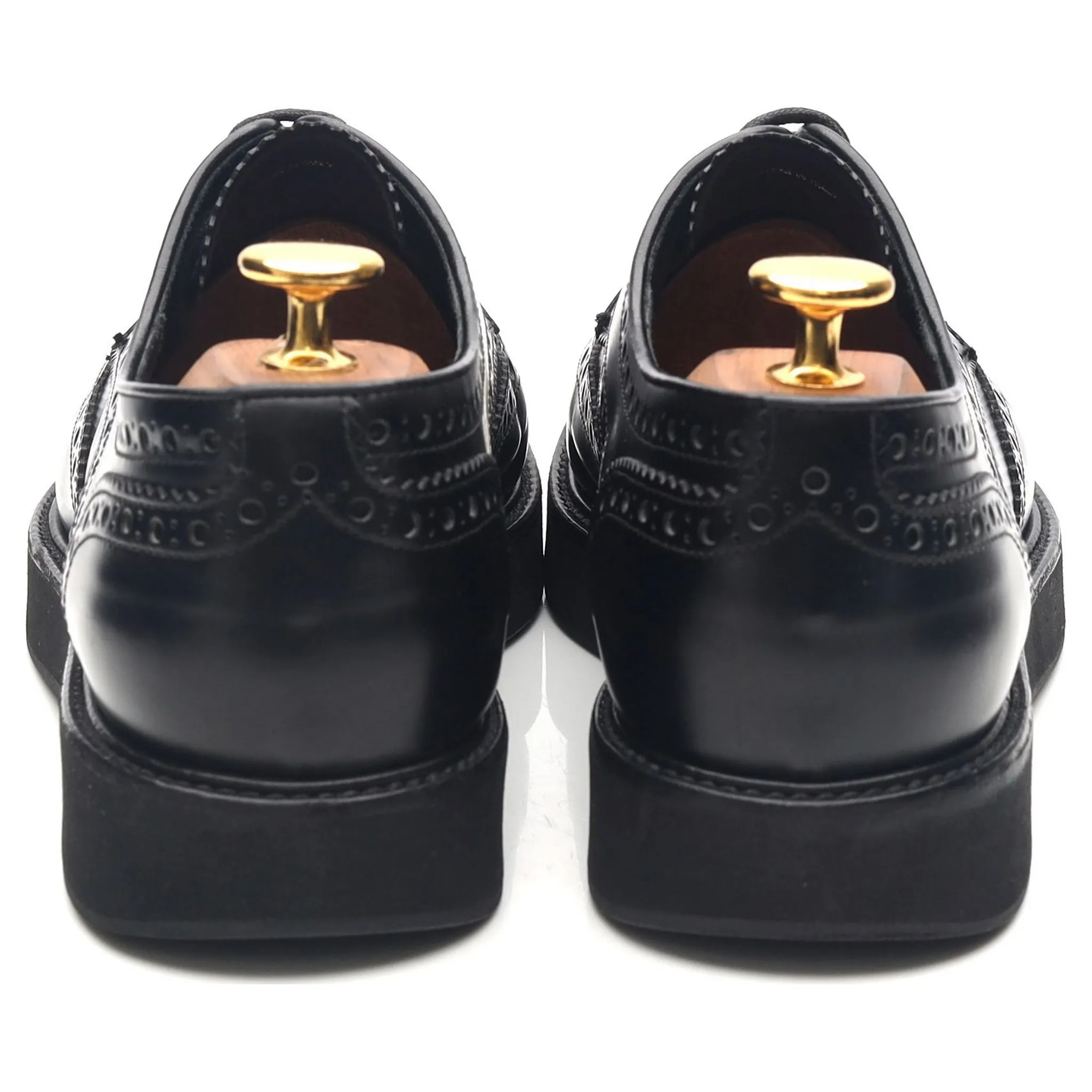 Women's 'Melody' Black Leather Derby Brogues UK 6.5 EU 39.5