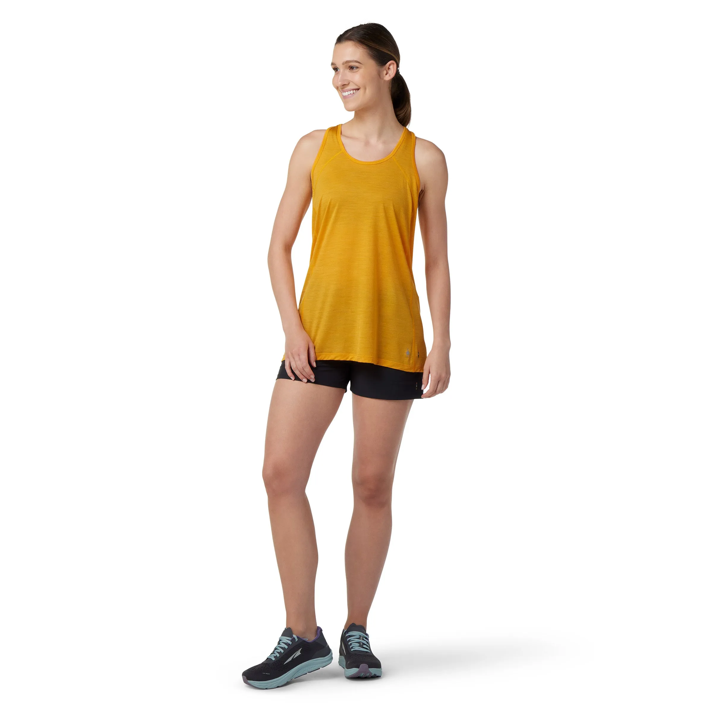 Women's Merino Sport 120 Racerback Tank (J65 - Mango Sorbet Heather)