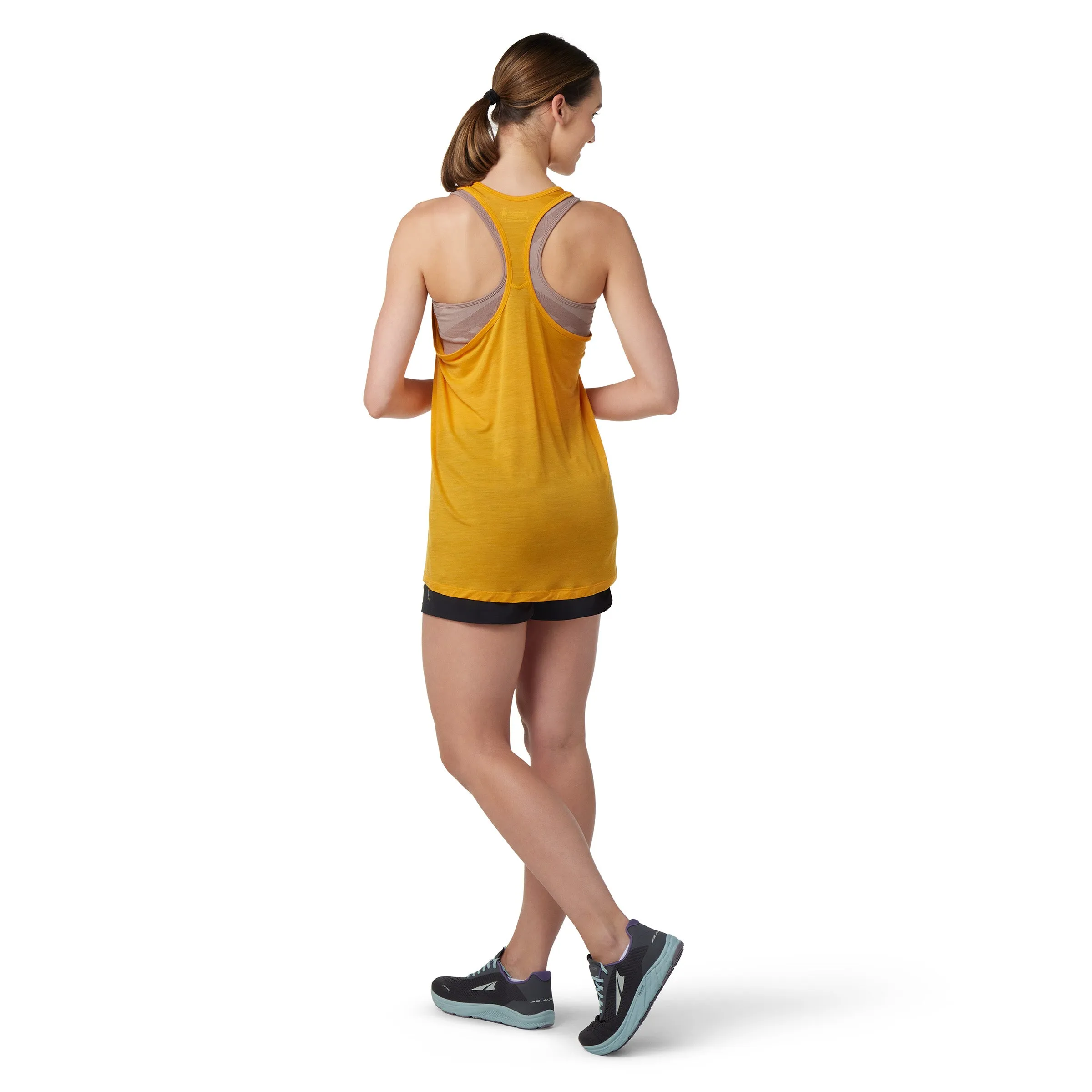 Women's Merino Sport 120 Racerback Tank (J65 - Mango Sorbet Heather)