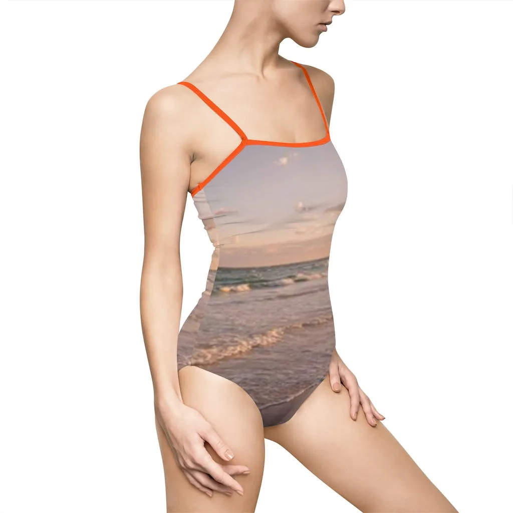 Women's One-piece Swimsuit sea sunset