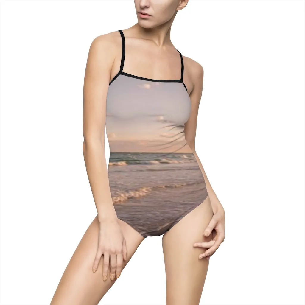 Women's One-piece Swimsuit sea sunset