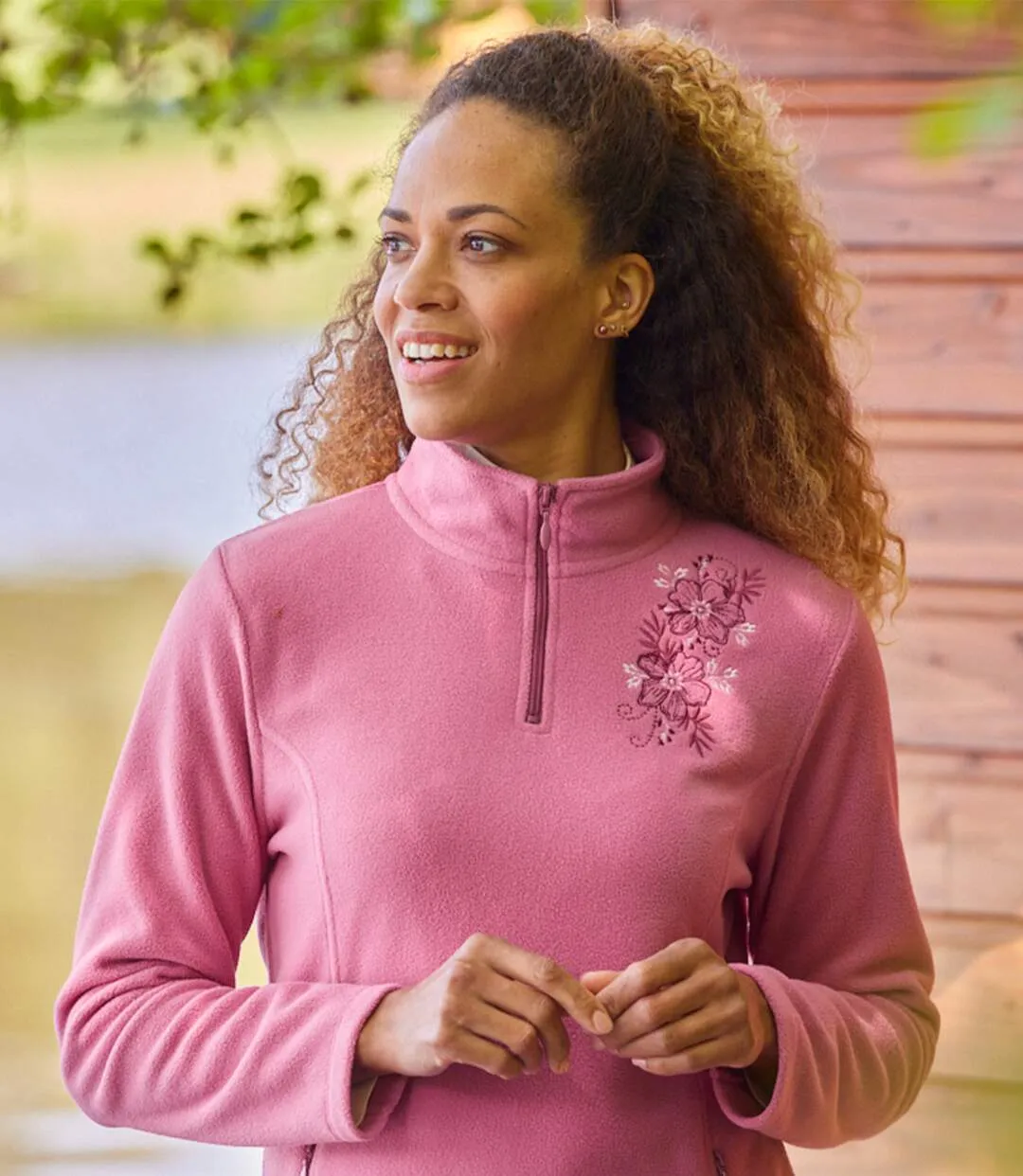 Women's Pink Microfleece Jumper 