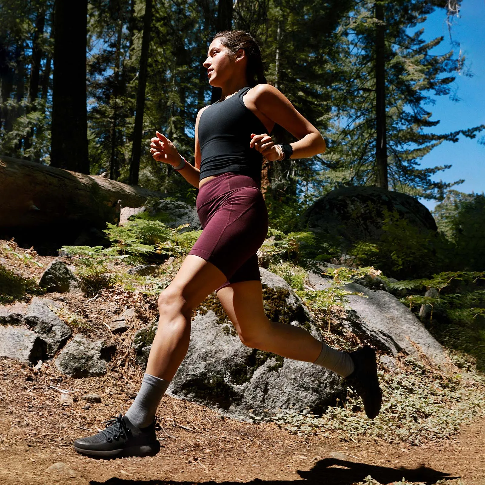 Women's Trail Runners SWT - Natural Black (Buoyant Orange Sole)