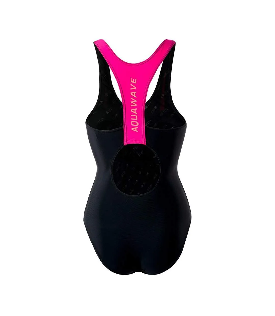 Womens/ladies asma one piece swimsuit black/raspberry sorbet Aquawave