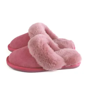 Womens/ladies grace sheepskin slippers pink Eastern Counties Leather