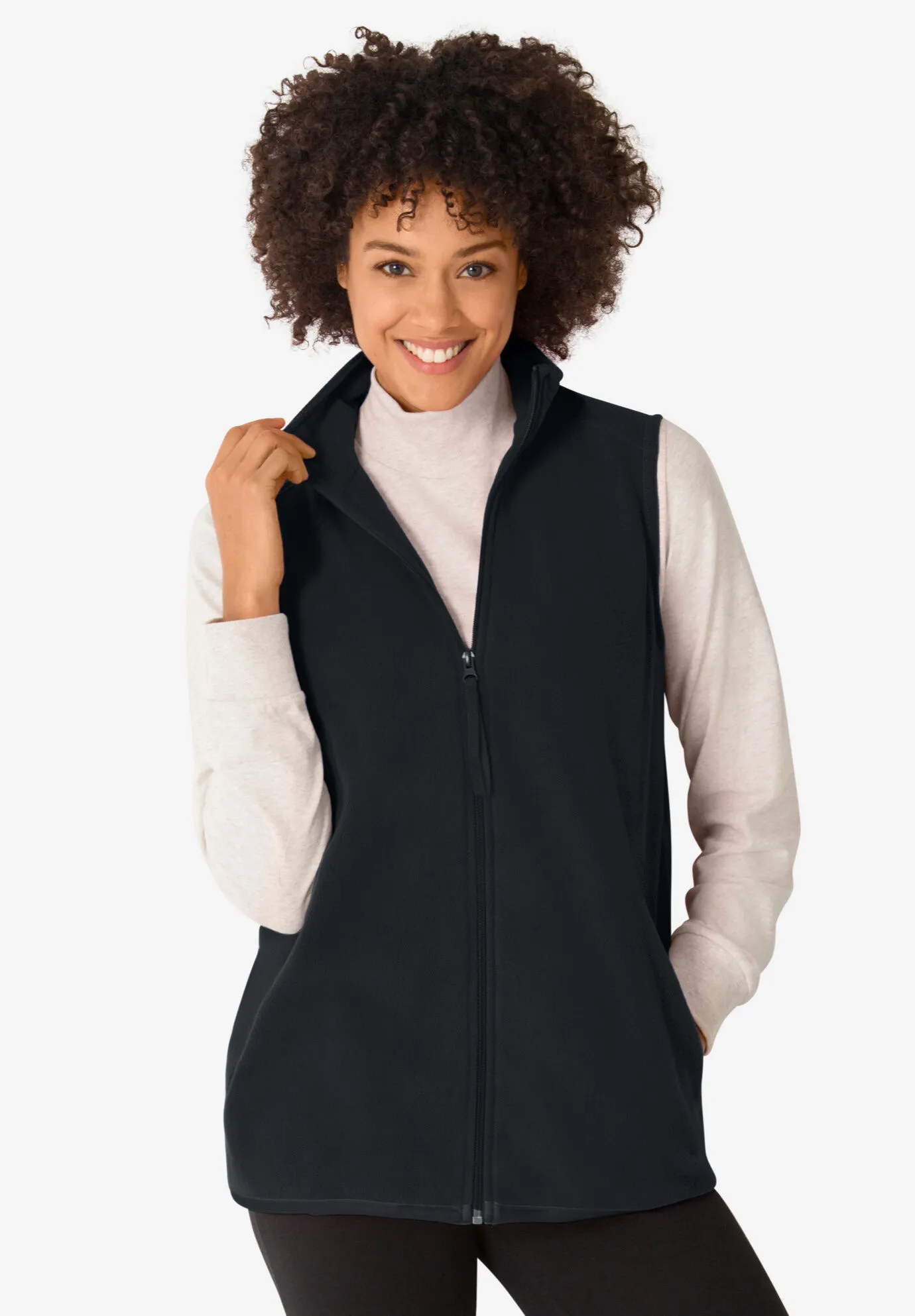 Zip-Front Microfleece Vest