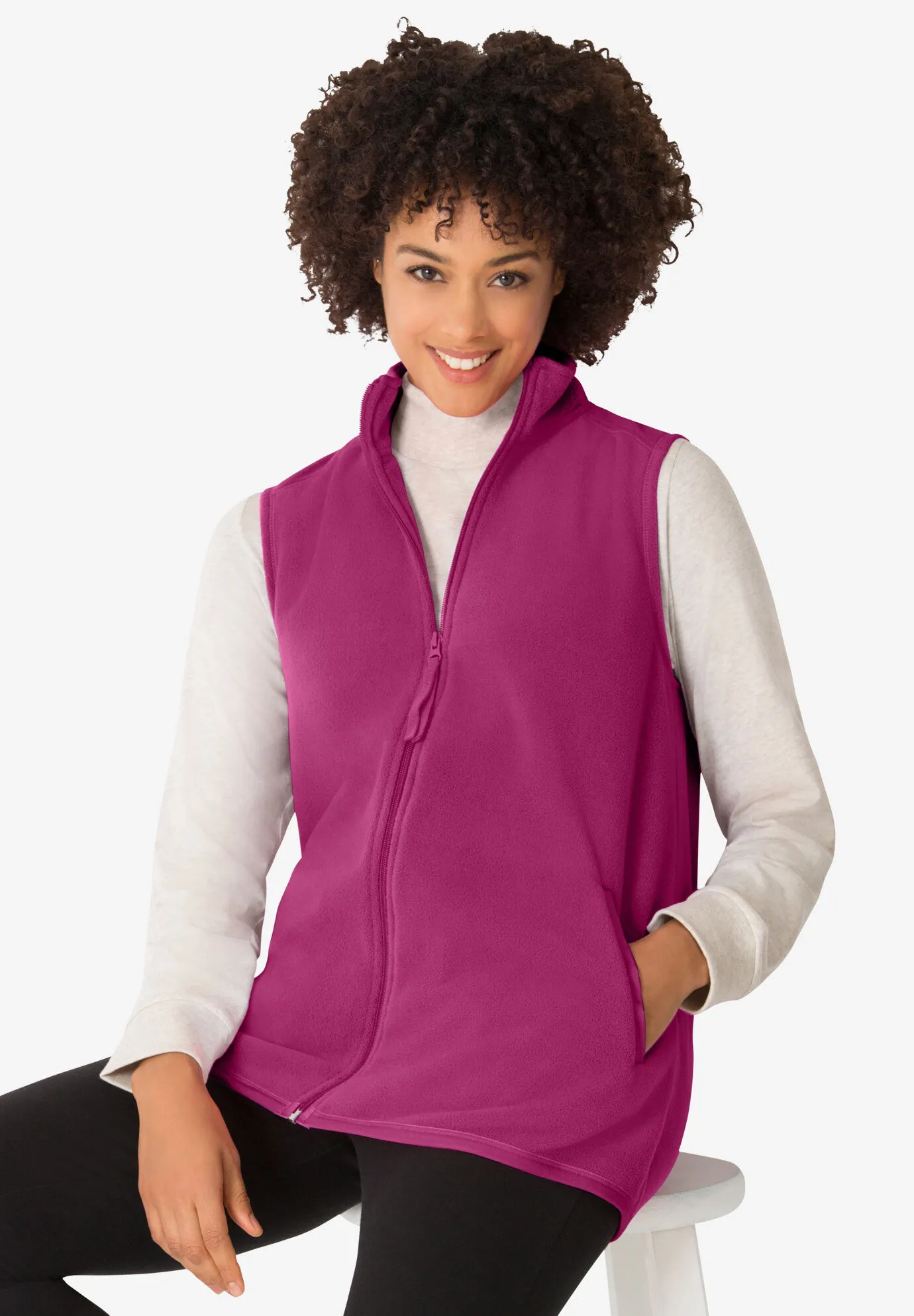 Zip-Front Microfleece Vest